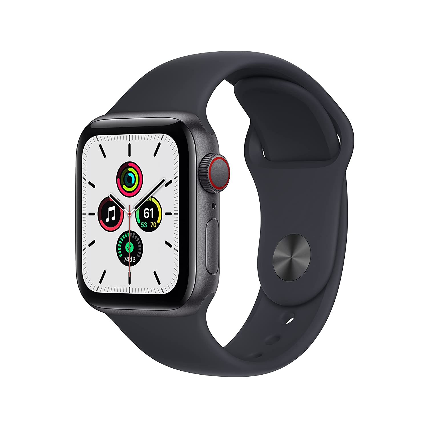 Apple Watch SE Space Grey Aluminium Case with Midnight Sport Band